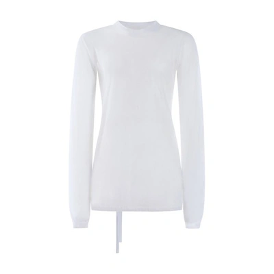 Ann Demeulemeester Diederik Cotton Long Sleeved T-shirt In White
