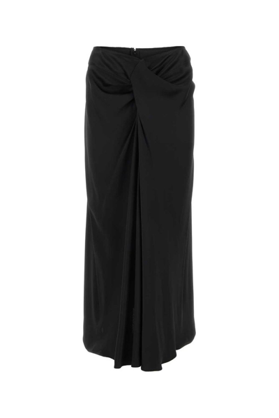 Stella Mccartney High Rise Ruffled Midi Skirt In Black
