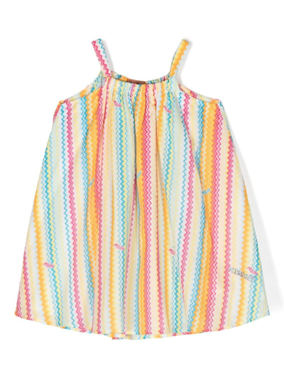 Missoni Kids' Zigzag-print Sleeveless Top In Multicolore