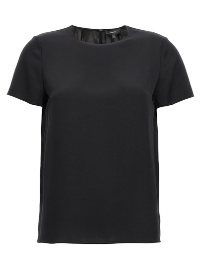 Theory Short-sleeved Relaxed-fit Cotton-jersey T-shirt In Black
