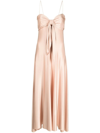 ALEXANDRE VAUTHIER PINK LONG DRESS WITH BOW