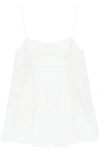 Cecilie Bahnsen Sunday Ruffled Cutout Organic Cotton-poplin Top In White