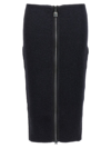 Tom Ford Panelled Leather And Cotton-blend Jersey Midi Skirt In Black