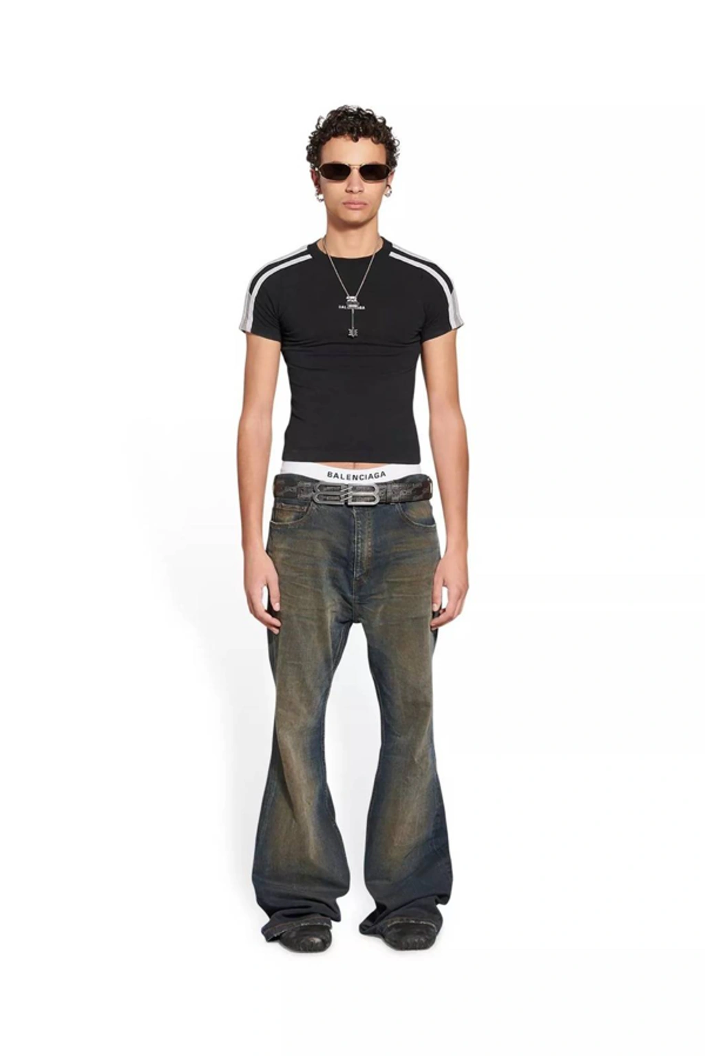 Pre-owned Balenciaga Fall22 “the Lost Tape” Flared Jeans In Blue