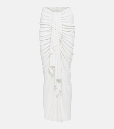 Christopher Esber Draped High-rise Maxi Skirt In White