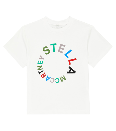 Stella Mccartney Kids' Logo Cotton T-shirt In White