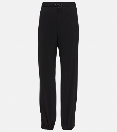 Moncler High-rise Sweatpants In Black