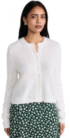 REFORMATION CLARA CREW CARDIGAN WHITE