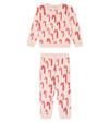 Stella Mccartney Set Of Cotton Sweatshirt And Sweatpants In Pink