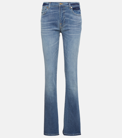7 For All Mankind Mid-rise Bootcut Jeans In Blue
