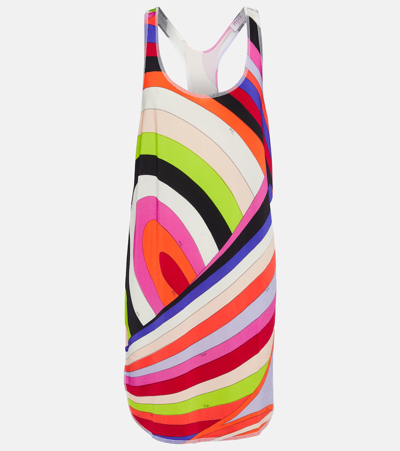 Pucci Printed Satin Minidress In Multicoloured