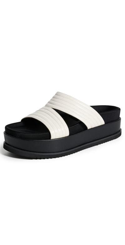 Roam Crescent Platform Sandals In White