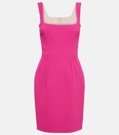 Emilia Wickstead Women's Salma Square-neck Minidress In Hot Pink Neo