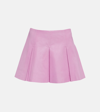 Stouls Surya Pleated Leather Miniskirt In Pink