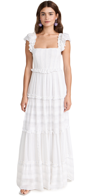 Pq Swim Victoria Sequin-embellished Striped Maxi Dress In Water Lily