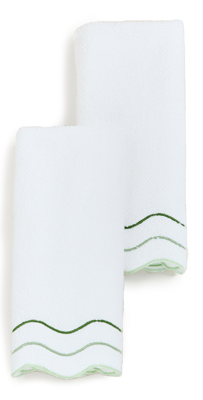 Kassatex Scalloped Hand Towel Set