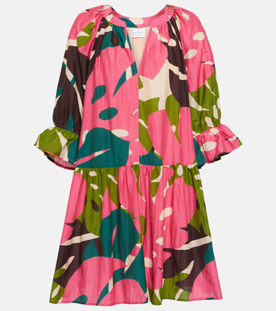 Velvet Tracy Cotton And Silk Minidress In Multicoloured