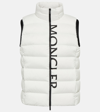 Moncler Cenis Logo Print Down Vest In White