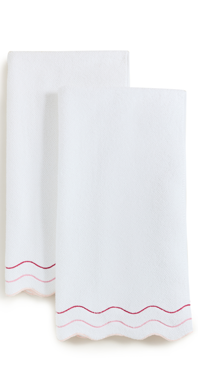 Kassatex Scalloped Bath Towel Set Of 2