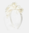 JENNIFER BEHR BRIDAL CAMELIA SILK-BLEND HEADBAND