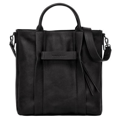 Longchamp Tote Bag M  3d In Black