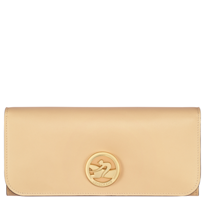 Longchamp Continental Wallet Box-trot In Straw