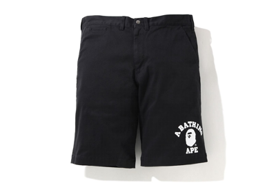 Pre-owned Bape College Chino Shorts Black