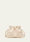 Loewe Flamenco Drawstring Knot Clutch Bag In Angora