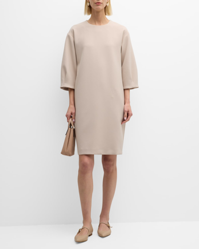 beige shift dress with sleeves Mac Duggal Women's Mesh Beaded Cap Sleeve A Line Above Knee Dress main image 1