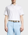 Peter Millar Men's Stretch-jersey Polo Shirt In White