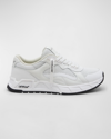 Off-white B Leather Runner Sneakers In 0101 White White