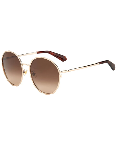 Kate Spade New York Women's Cannes/g/s 57mm Sunglasses In Gold