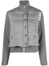 Thom Browne Grey Layered Wool Jacket In Grey