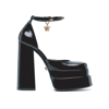 Versace Aevitas Patent Crystal Medusa Platform In Black