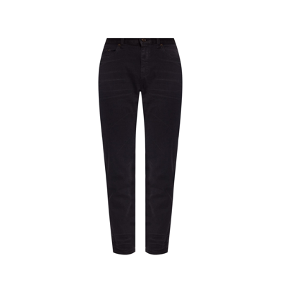 Saint Laurent Distressed Denim Jeans In Black