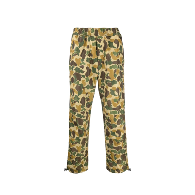 Palm Angels Printed Pants In Green