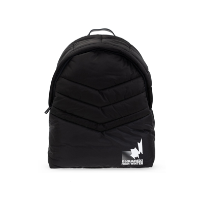 Dsquared2 Branded Backpack In Black