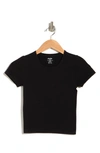 Elodie Short Sleeve Crop T-shirt In Black