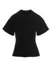 Proenza Schouler Black  White Label Ruched T-shirt In 001 Black