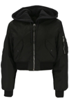 GIVENCHY GIVENCHY CROPPED HOODED BOMBER JACKET