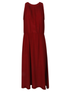 Cri.da Crida Silk Midi Dress In Red