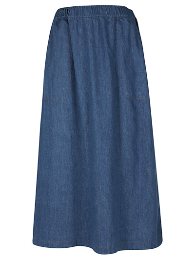 Sarahwear Cotton Painter Skirt In Blue