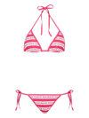 BALMAIN STRIPED TRIANGLE BIKINI SET