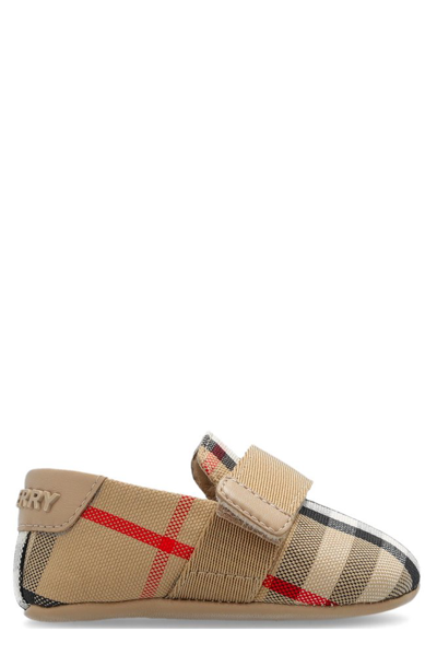 Burberry Kids' Beige Ballet Flats For Baby Girl With Logo