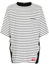 UNDERCOVER LOGO-PATCH STRIPED COTTON T-SHIRT