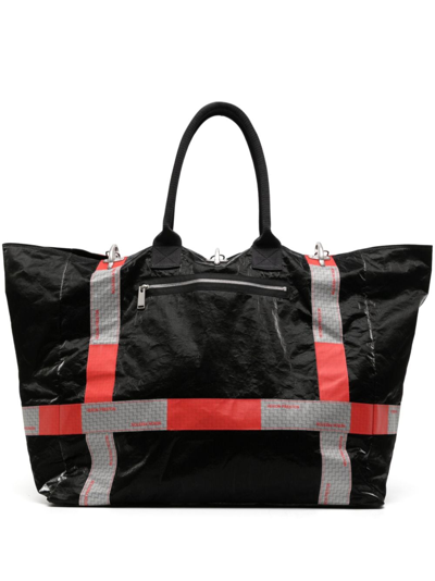 Heron Preston Logo-tape Tote Bag In Black No Color