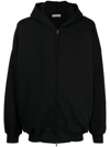 FEAR OF GOD LOGO-PATCH ZIP-UP HOODIE