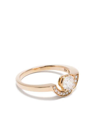 Loyal.e Paris 18kt Rose Gold Intrépide Petit Arc Diamond Ring In Gold