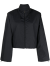 AMOMENTO HIGH-NECK CROPPED JACKET