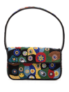 Staud Bead-embellished Shoulder Bag In Black